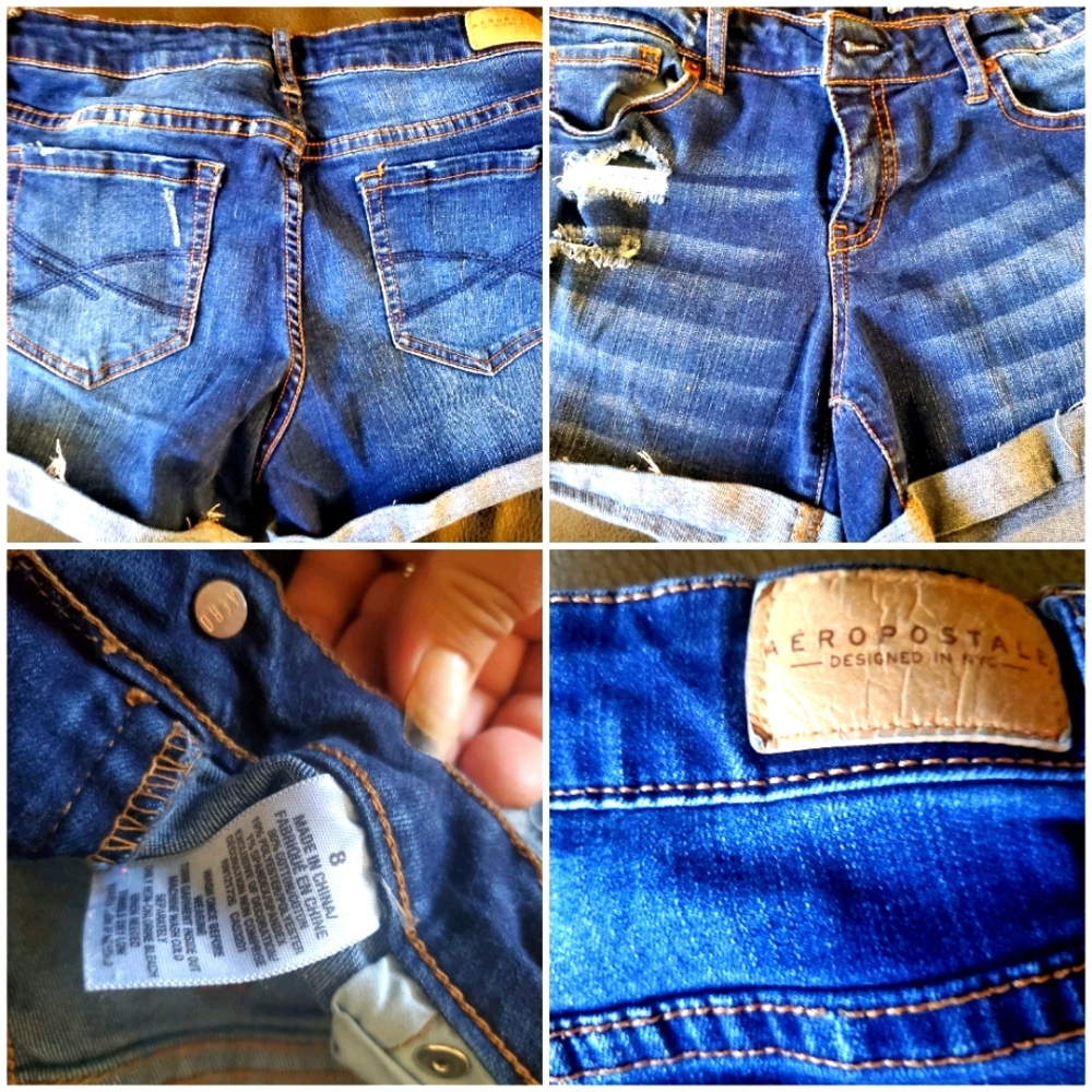 Aeropostale Faded Blue Jean Shorts